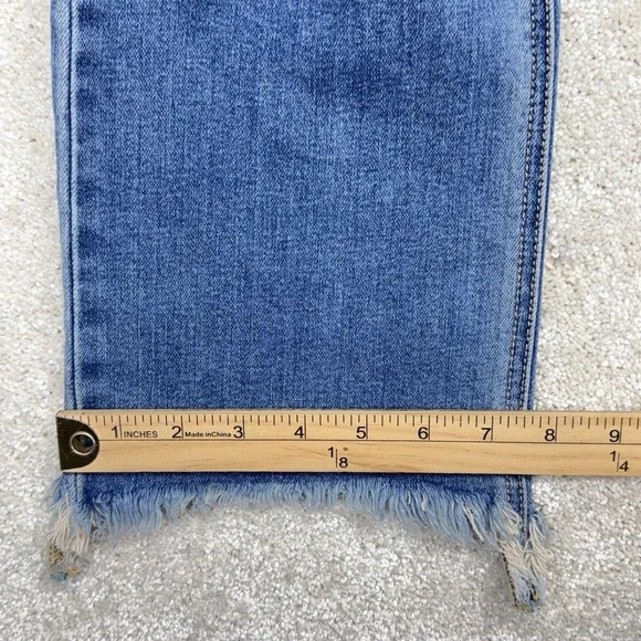 Altar'd State Jeans Womens 26 Blue High Rise Distressed Straight Raw Hem Denim - Picture 9 of 11